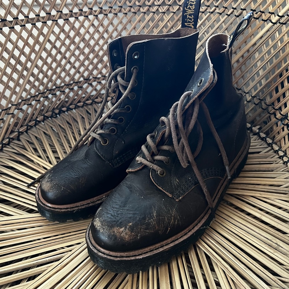 Dr. Martens Boots. Size 8. Used. Damage shown in photos